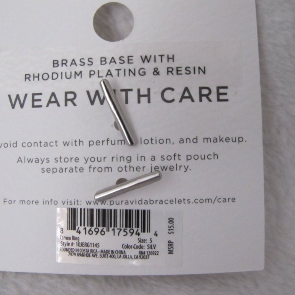 Pura Vida Cameo Ring - Size 5 - Picture 7 of 9